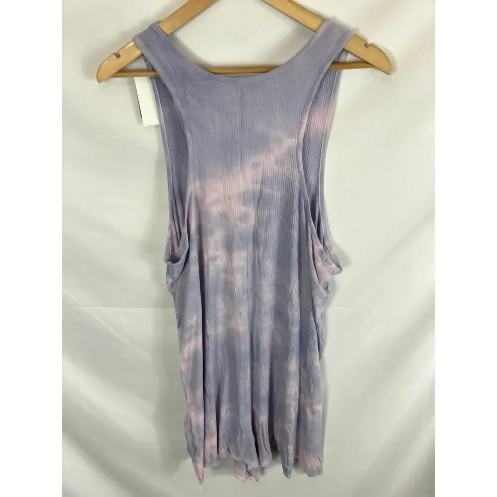 NWT Grayson Social Sleepwear Purple Tie Dye Romper Size 1X